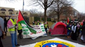 Protesta ante embajada y consulado sionista en Washington