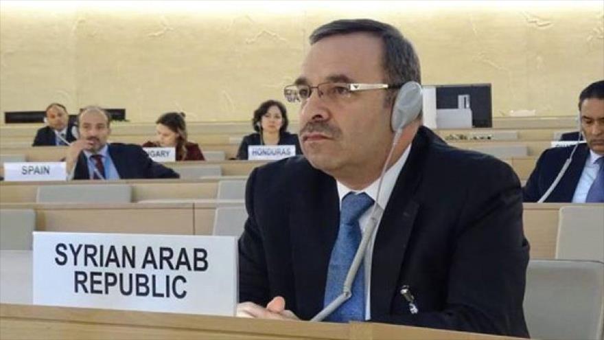 Husam al-Din Ala, representante permanente de Siria ante las Naciones Unidas en Ginebra (Suiza).