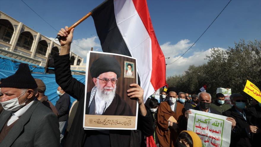 Iraníes se manifiestan en apoyo al pueblo yemení
