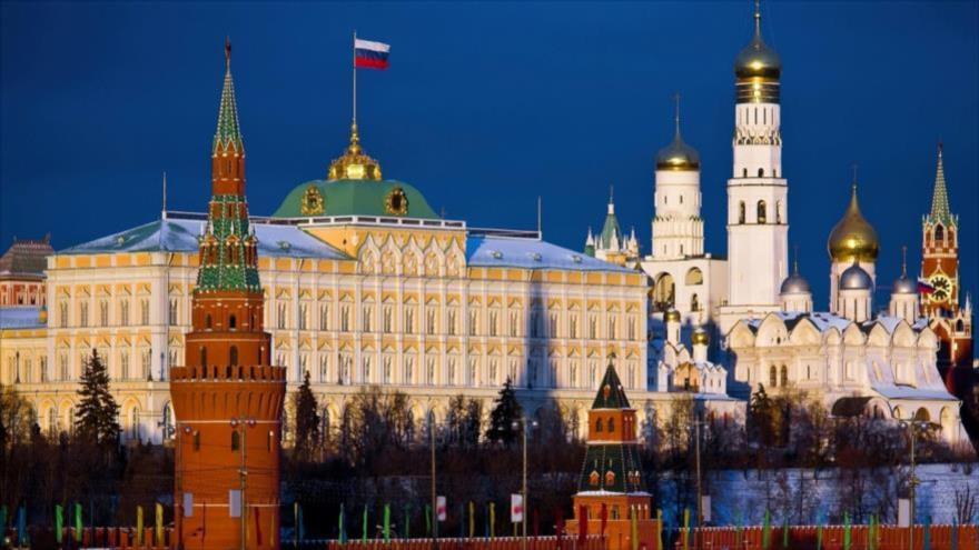 El Kremlin, la sede de la Presidencia rusa en Moscú, la capital.