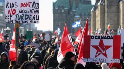 Vídeo: Continúan protestas contra mandato de vacunas en Canadá