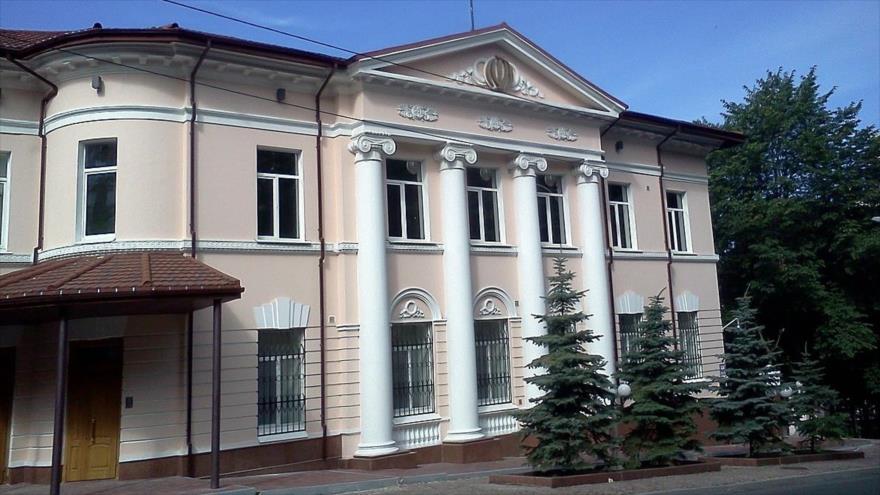 La embajada de la República Islámica de Irán en Kiev, capital de Ucrania. 