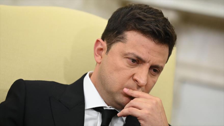 El presidente de Ucrania, Volodímir Zelensky, en una reunión con su homólogo de EEUU, Joe Biden, en la Casa Blanca, 1 de septiembre de 2021. (Foto: AFP)