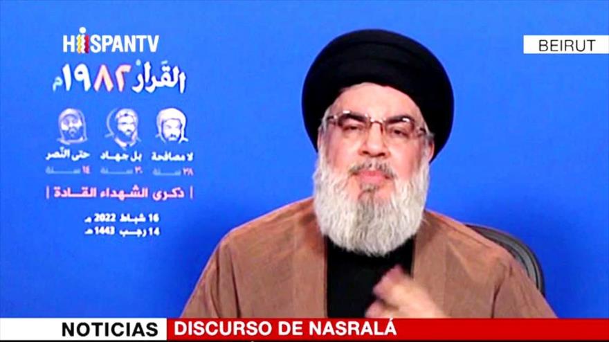 Nasralá ofrece discurso en aniversario de martirio de comandantes