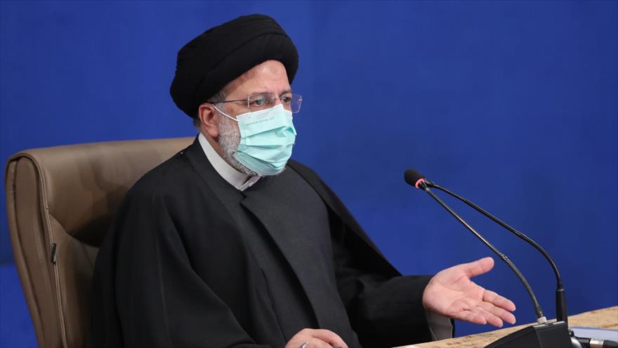 El presidente de Irán, Seyed Ebrahim Raisi, en un acto en Teherán (capital), 19 de febrero de 2022. (Foto: president.ir)