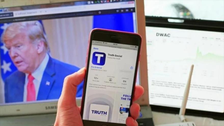 Una imagen de la red social conocida como Truth Social, lanzada por el expresidente de EE.UU., Donald Trump.