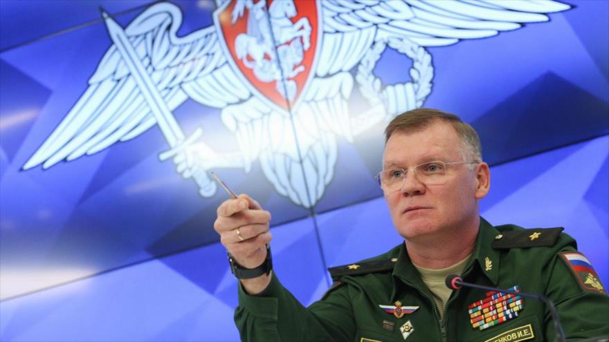 El portavoz del Ministerio de Defensa de Rusia, Igor Konashenkov.