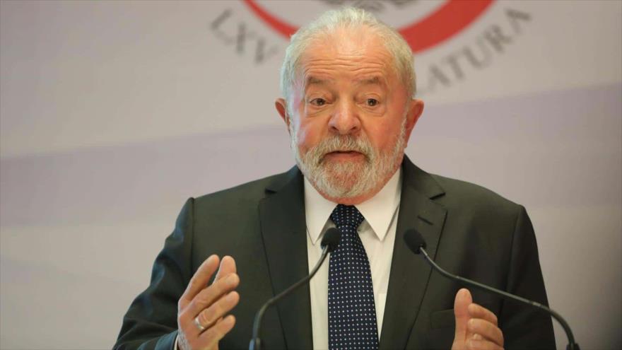 El expresidente brasileño Luiz Inácio Lula da Silva en el Senado de México, 3 de marzo de 2022. (Foto: EFE)