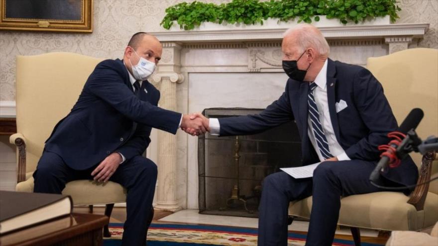 El presidente de EE.UU., Joe Biden, reunido con el primer ministro israelí, Naftali Bennett, en la Casa Blanca, en Washington, agosto de 2021.