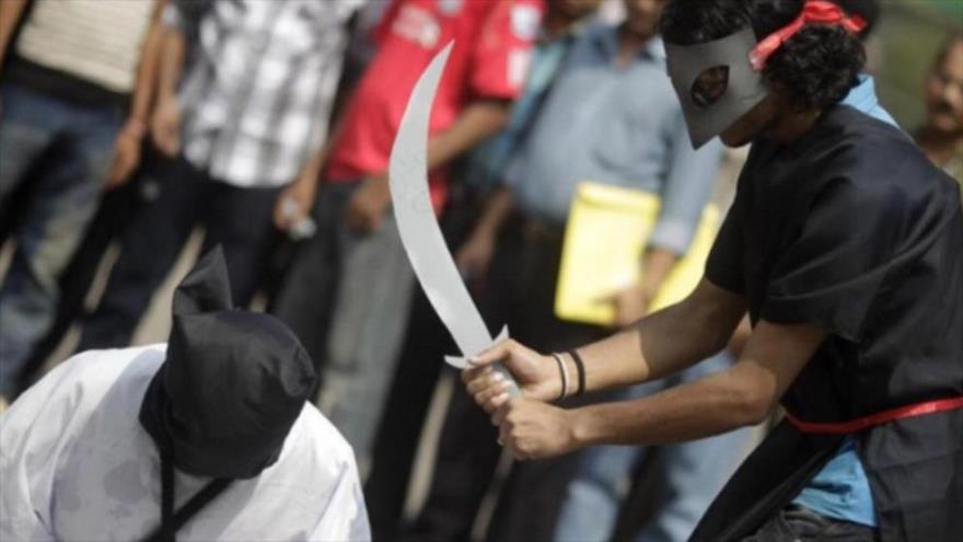 Una manifestación contra las ejecuciones de Arabia Saudí.
