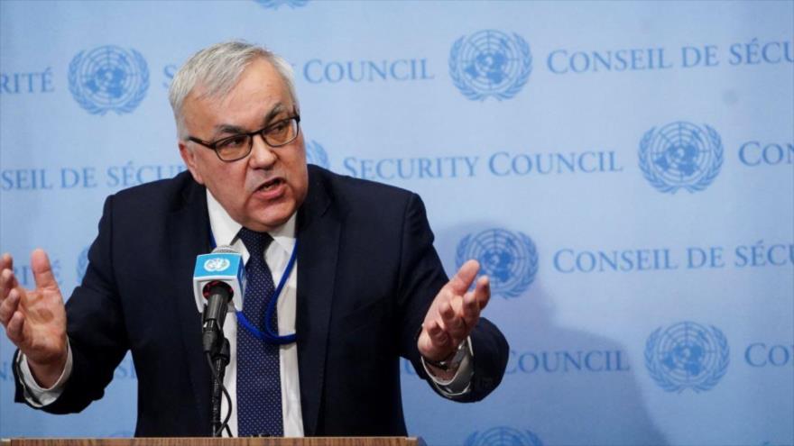 Viceministro de Asuntos Exteriores de Rusia, Serguéi Vershinin, en el Consejo de Seguridad de Naciones Unidas en EE.UU., 17 de febrero. (Foto: Reuters)