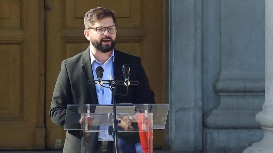 
Presidente de Chile, Gabriel Boric, durante la presentación de su primer gabinete en Santiago de Chile, 21 de enero de 2022. (Foto: Reuters) 
