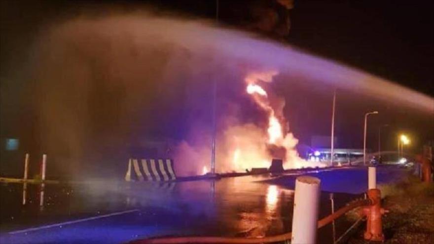 Incendios en la petrolera saudí Aramco tras los ataques con misiles del Ejército de Yemen, 14 de septiembre de 2019.