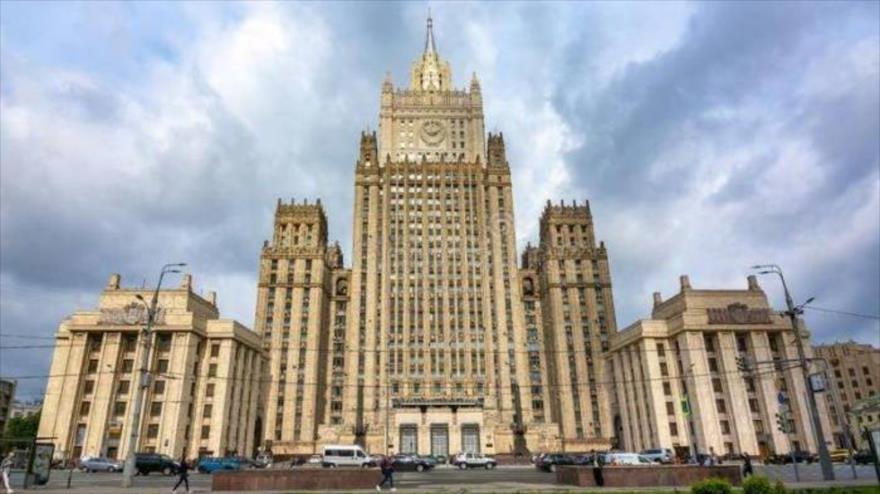 Edificio del Ministerio de Asuntos Exteriores de Rusia, Moscú, Rusia.