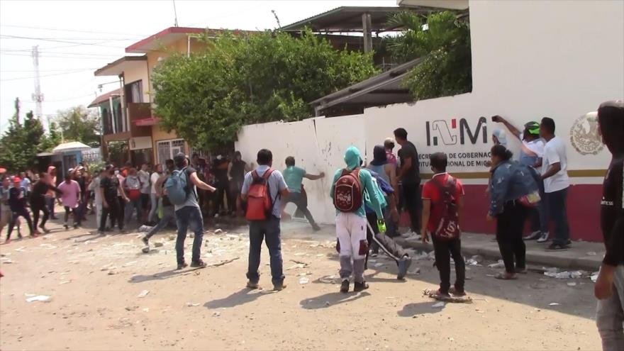 Migrantes intensifican sus protestas en la Frontera Sur de México