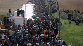 Palestinos conmemoran el 46.º aniversario del Día de la Tierra