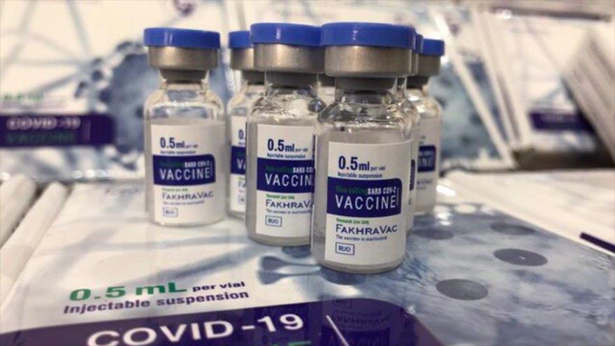 Viales de vacunas anti-COVID-19 de Fajra, fabricadas en Irán.