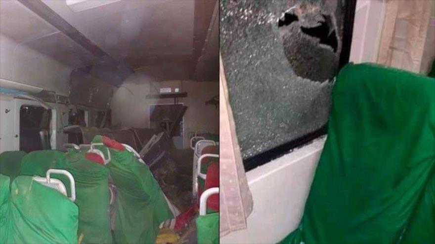 Daños provocados por un ataque terrorista en un tren que cubría la ruta entre la capital de Nigeria, Abuya, y la ciudad de Kaduna (norte).