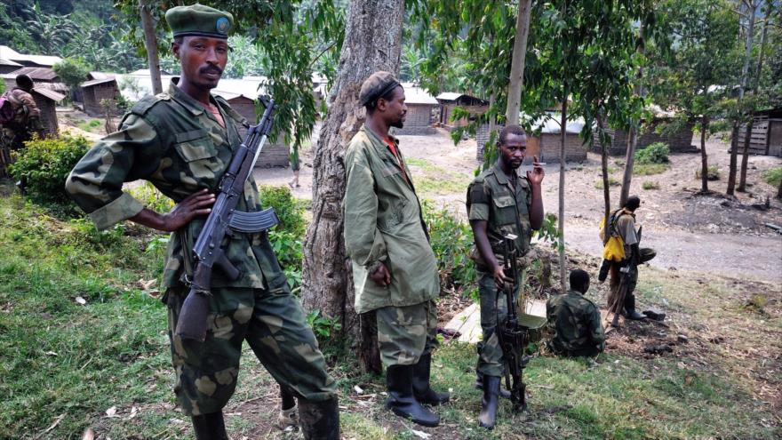 Combatientes del movimiento M 23 en la República Democrática del Congo (RDC).