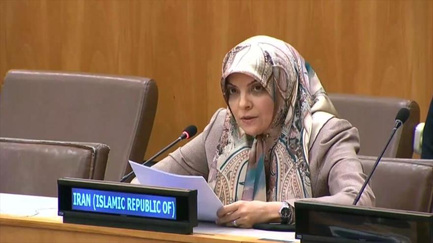 La representante permanente adjunta de Irán ante las Naciones Unidas, Zahra Ershadi.