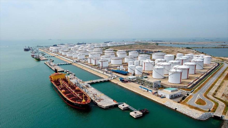 La terminal de exportación de crudo en el puerto de Yask, en la provincia de Hormozgan, sur de Irán.