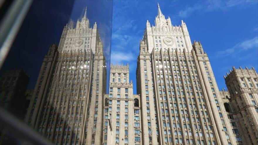 El edificio de la Cancillería de Rusia en Moscú.