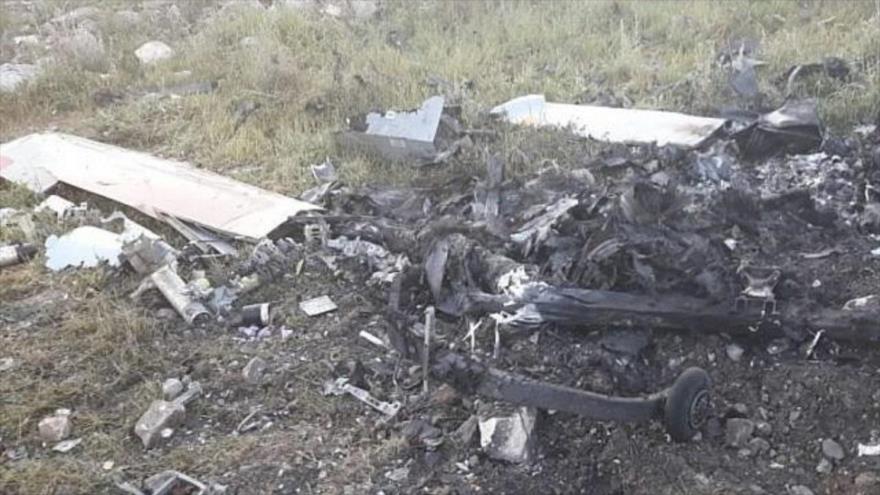 Un dron israelí caído en El Líbano, 31 de marzo de 2018.