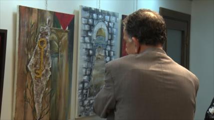 Se inaugura exposición de arte de Al-Quds en Damasco