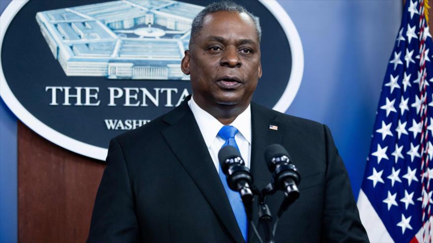 El secretario de Defensa de EE.UU., Lloyd Austin, habla durante una visita del presidente Joe Biden al Pentágono, 10 de febrero de 2021. (Foto: AFP)
