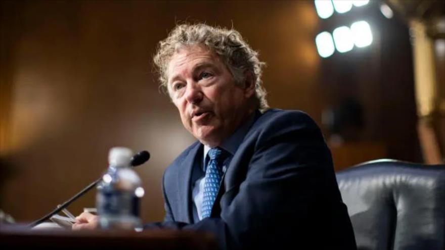 El senador republicano, Rand Paul, habla durante una audiencia del Congreso de EE.UU., Washington, 26 de abril de 2022. (Foto: Getty Images)