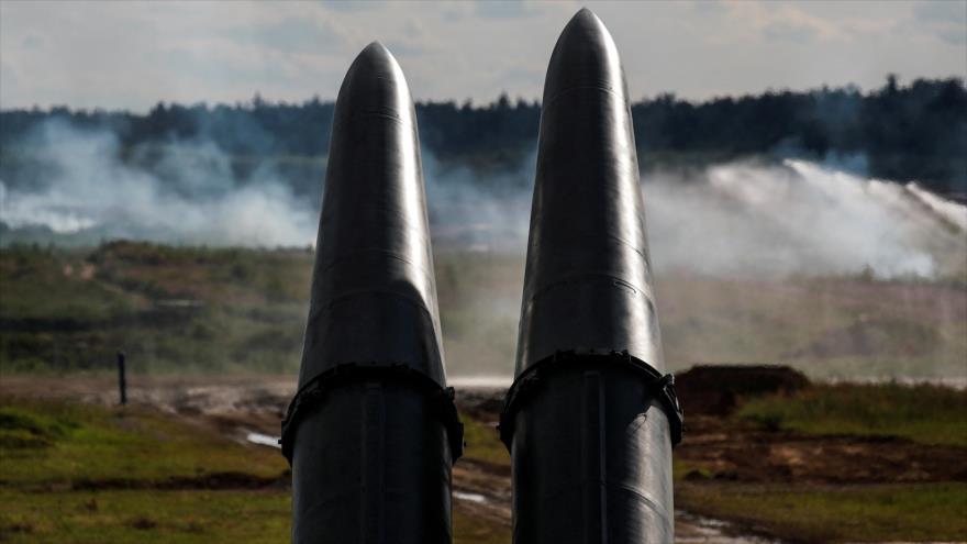 Los misiles balísticos Iskander con capacidad nuclear, de fabricación rusa, 25 de junio de 2019. (Foto: Reuters)