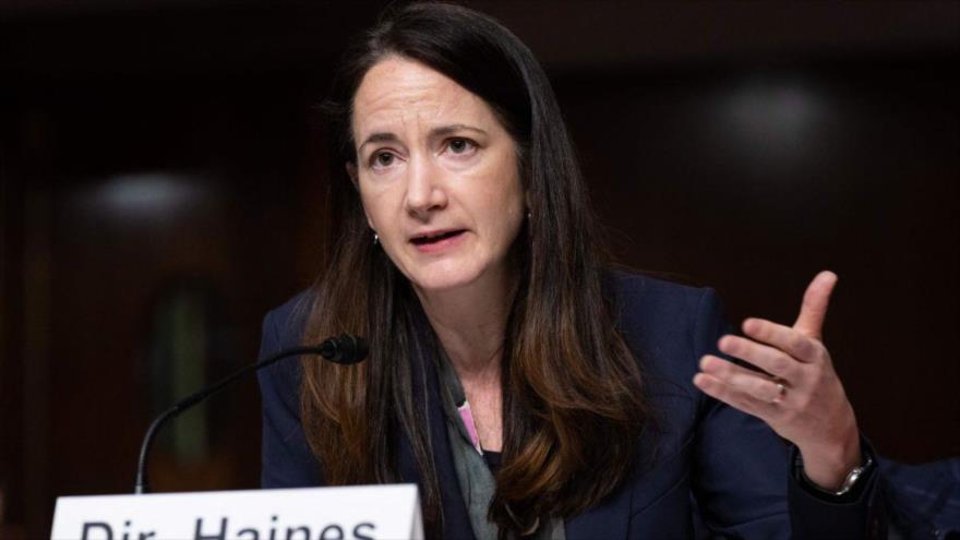 La directora de Inteligencia Nacional de EE.UU., Avril Haines, ofrece un discurso ante el Senado de EE.UU. en Washington D.C., 10 de mayo de 2022.