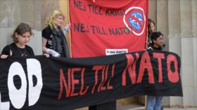 Suecos protestan contra intención de su gobierno de sumarse a OTAN