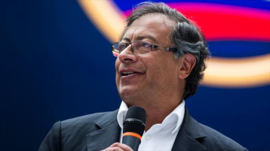 El candidato izquierdo para presidenciales de Colombia, Gustavo Petro, de la alianza Pacto Histórico.