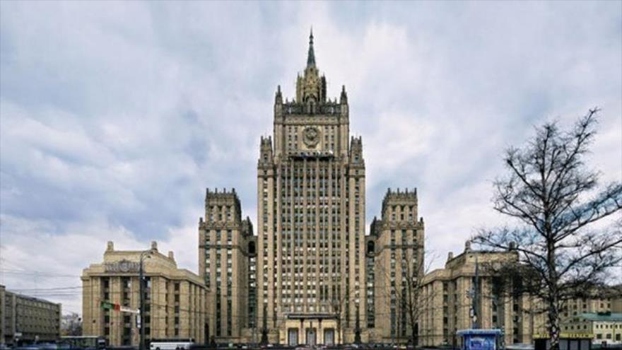 El edifico del Ministerio de Asuntos Exteriores de Rusia.