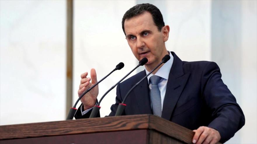 El presidente de Siria, Bashar al-Asad, en un acto en Damasco (capital), 12 de agosto de 2020. (Foto: Reuters)