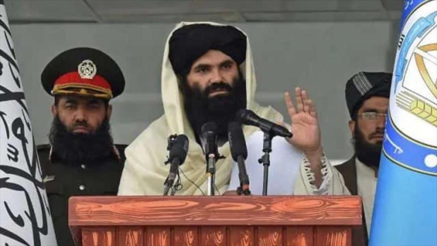 Sirajuddin Haqqani, ministro del Interior del gobierno talibán.