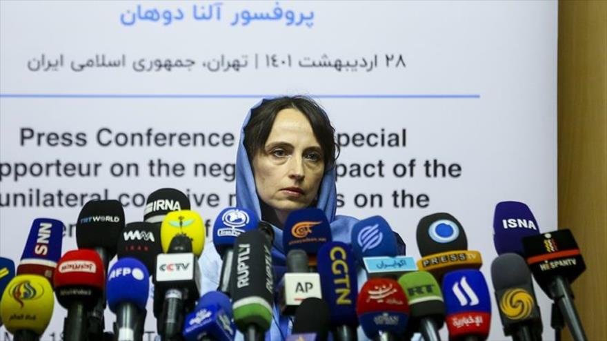 Relatora especial de ONU urge a EEUU a levantar sanciones contra Irán