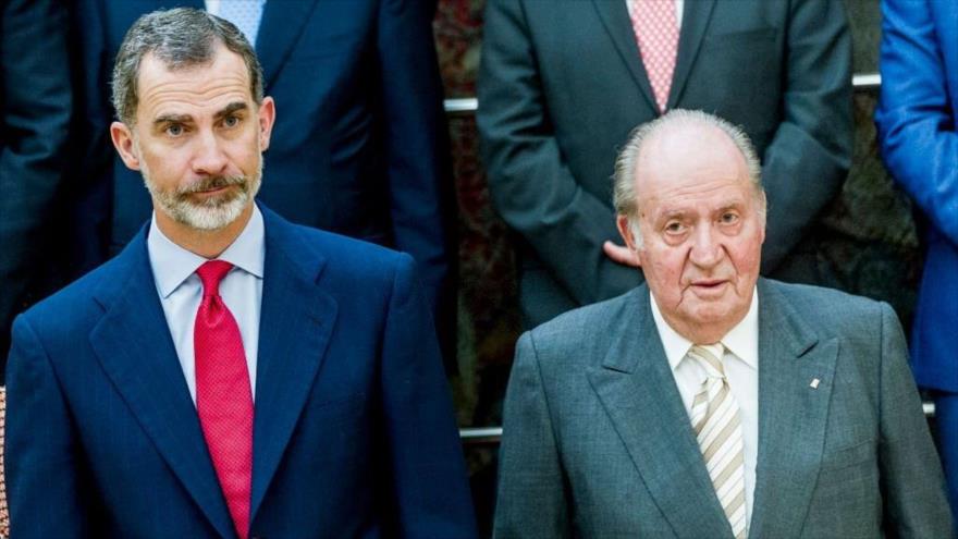 Rey Felipe VI de España (izda.) y rey emérito, Juan Carlos I, en Madrid, España, 7 de junio de 2018. (Foto: Getty Images)