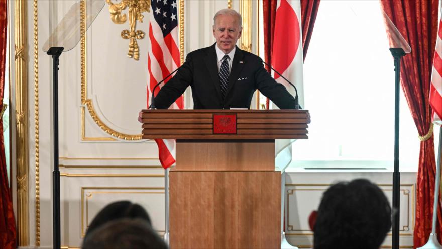 El presidente de Estados Unidos, Joe Biden, habla en una rueda de prensa en Tokio, capital japonesa, 23 de mayo de 2022. (Foto: AFP)