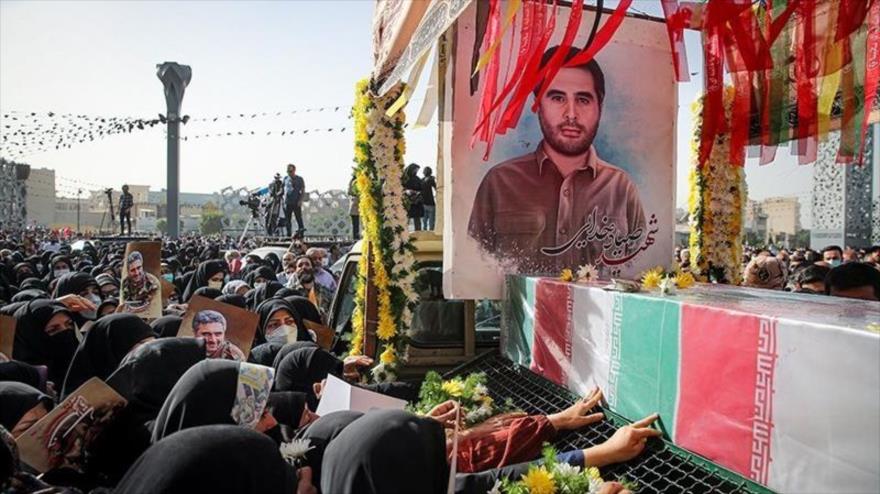 Ceremonia fúnebre de Hasan Sayad Jodayi, coronel de la Fuerza Quds del CGRI de Irán, Teherán, 24 de mayo de 2022. (Foto: Tasnim)