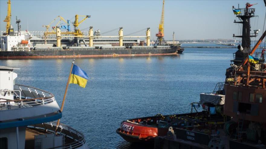 El puerto más grande de Ucrania, Odesa, en el sur del país.
