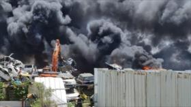 Estalla gran incendio en zona industrial israelí de Qalansawe