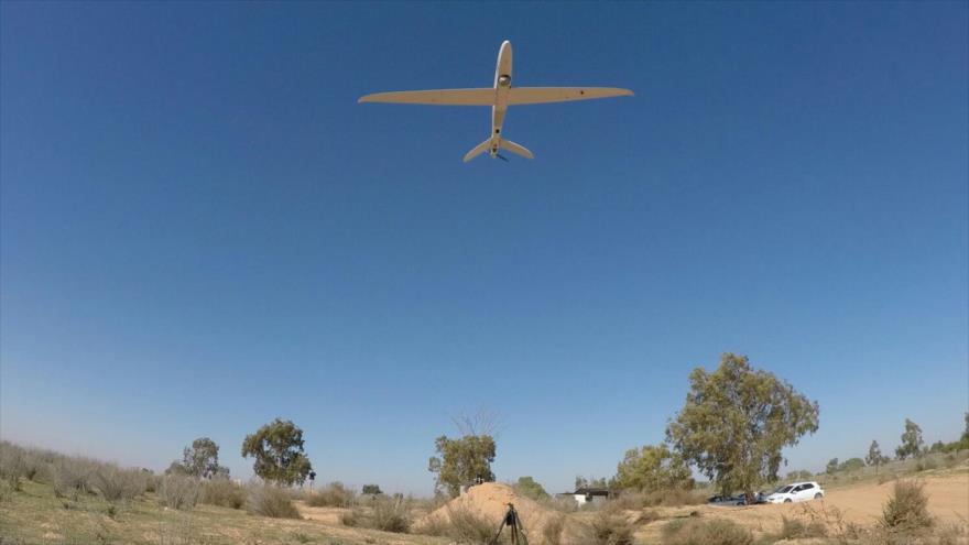 Un avión no tripulado (dron) israelí, modelo Skylark, en pleno vuelo. (Foto: Jns.org)