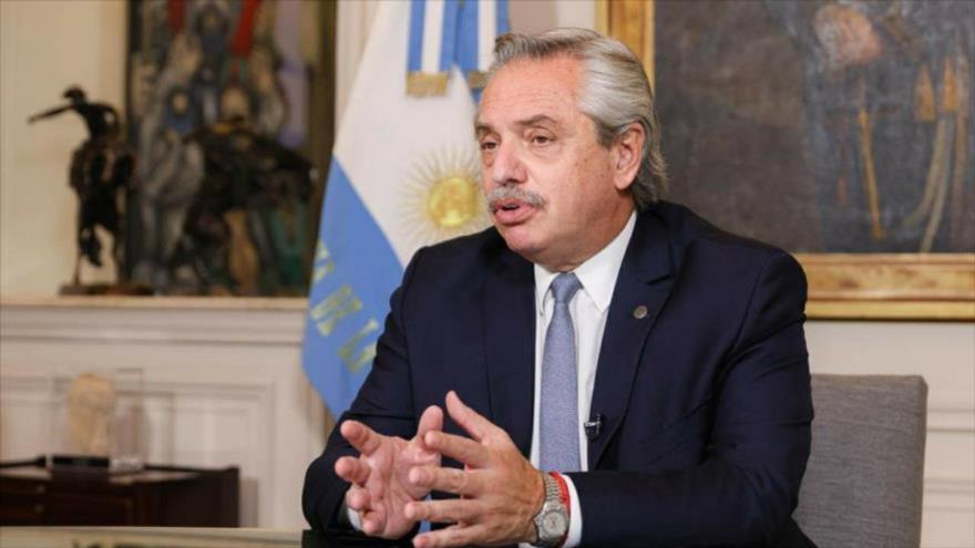 El presidente argentino, Alberto Fernández.