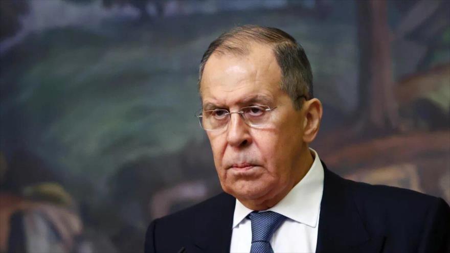 El canciller ruso, Serguéi Lavrov, durante una conferencia de prensa en Moscú.