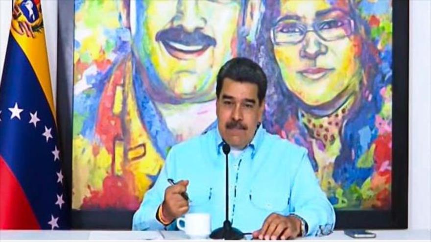 El mandatario venezolano, Nicolás Maduro, durante el programa Diálogo Internacional, transmitido por Radio del Sur, 5 de junio de 2022.