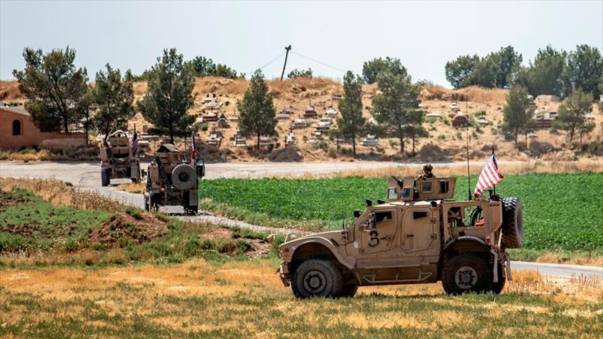Un convoy de EE.UU. en Al-Hasaka, Siria, 11 de julio de 2020. (Foto: AFP)