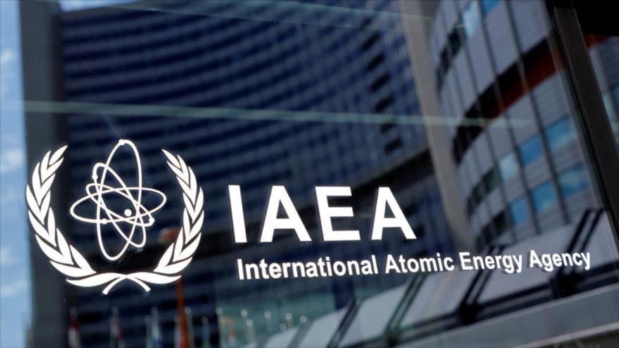 El logotipo de la Agencia Internacional de Energía Atómica (AIEA) que se ve en su sede en Viena, capital de Austria. (Foto: Reuters)