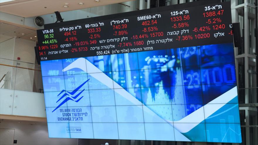 Bolsa de valores de Tel Aviv, 9 de marzo de 2020.
